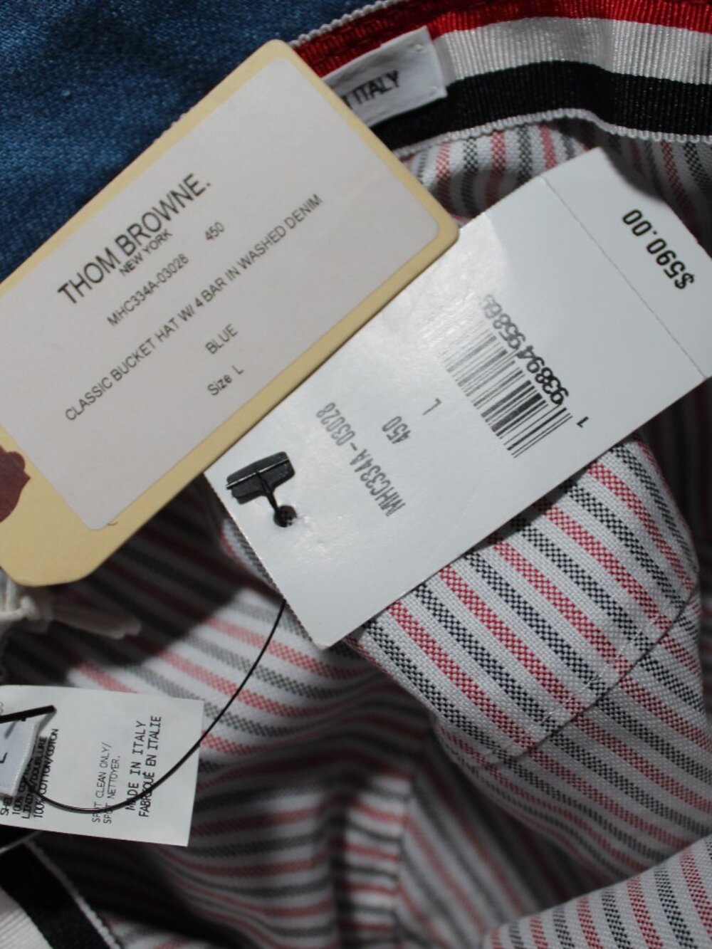 NWT Thom Browne Denim Bucket Hat L $590 - Picture 6 of 7